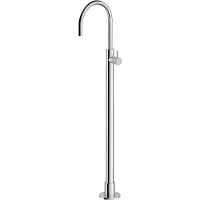 Hotbath Cobber X CX178W Wastafelkraan Vloermontage - Chroom - Messing - Kranen, Wastafelkranen, Opbouw Wastafelkranen - 8721333321830