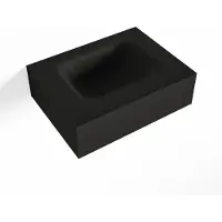 Mondiaz LEX Urban vrijhangende solid surface wastafel 40cm. Positie wasbak midden
