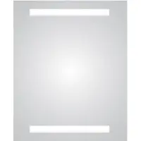 Plieger Basic spiegel met LED verlichting 2 zijden horizontaal 40x80cm verlichting in gezandstraald kader