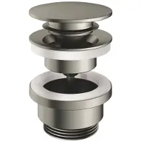 Hotbath P710 Klikplug - Geborsteld Nikkel PVD - Messing - 8720512337341 - Wastafels, Afvoerpluggen