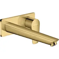 Hansgrohe Wastafelmengkraan talis e afdekset uitloop 22.5 cm en afvoerplug gepolijst goud