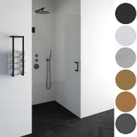 Brauer Void nisdeur helder glas 60x200 omkeerbaar incl. glascoating PVD goud geborsteld