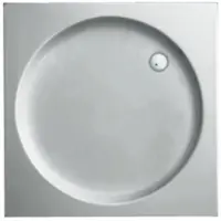 Plieger Douchebak luxury kunststof acryl vierkant met ronde inzet 90x90x18.5 cm wit