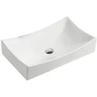Best design Opbouw wastafel dicta 65x39,5x13,5 cm keramisch hoogglans wit