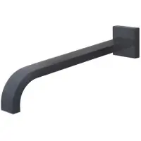 Wiesbaden Rombo baduitloop vierkant 30 cm 1/2'' mat zwart