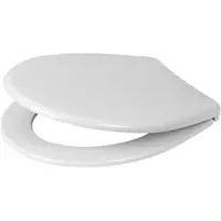 Plieger Economy closetzitting met deksel thermoplast m. RVS bevestigingsset wit