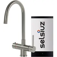 Selsiuz Inox kokend water kraan met single boiler en C-uitloopkraan copper