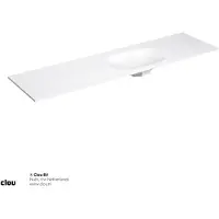 Clou Hammock wastafelblad, enkele waskom 180cm, aluite