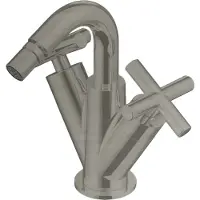 Hotbath Chap C018 Bidetmengkraan Zonder Waste Geborsteld Nikkel - Messing - Kranen, Bidetkranen - 8718924071816