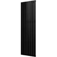 Plieger Designradiator cavallino retto enkel 1332 watt middenaansluiting 200x60,2 cm zwart
