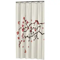 Sealskin Douchegordijn Blossom Rood 180x200 cm