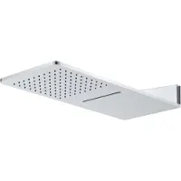 Wiesbaden Luxe wand-hoofddouche 24x55 waterval chroom rechthoek