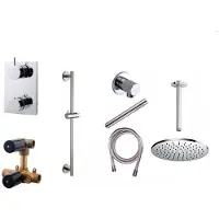 Wiesbaden one-pack inbouwthermostaatset type 112 CHR (30cm)