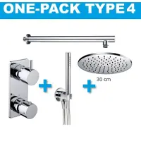 Xellanz one-pack inbouwthermostaatset type 4 CHR (30cm)