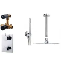 Wiesbaden one-pack inbouwthermostaatset type 121 CHR (30cm ufo)