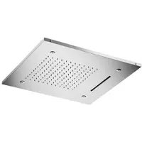 Hotbath Mate M145 Inbouw Hoofddouche Vierkant 50cm Geborsteld Nikkel - Messing - Kranen, Douchekranen, Hoofddouches - 8719638612272 - Kranen, Douchekranen, Hoofddouches