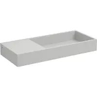Clou Mini Wash Me Plus fontein met voorbewerkt kraangat links aluite B56xH7.5xD24cm