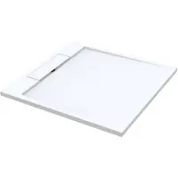 Best design Just Solid douchebak 100x100x3.5cm mat wit