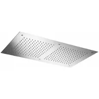 Hotbath Mate M205 inbouw hoofddouche rechthoekig 38x70cm geborsteld nikkel