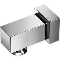 Hotbath Wanduitlaat mate 6.5x2.5 cm vierkant geborsteld nikkel