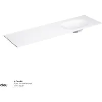Clou hammock wastafelblad enkele waskom rechts 170 cm compositie 21 aluite mat wit