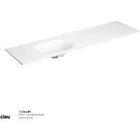 Clou Hammock wastafelblad, enkele waskom 180cm, aluite