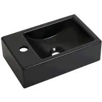 Plieger Houston fontein 37x23cm 1 kraangat links matzwart