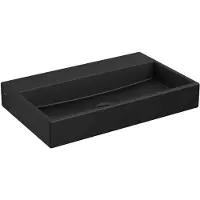 Clou Mini Wash Me fontein zonder kraangat en plug mat zwart keramiek B38xH6xD24cm