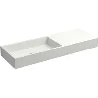 Clou Mini Wash Me fontein met voorbewerkt kraangat rechts mineral marmer B56xH6xD19cm