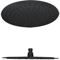 Best design Regen douchekop Nero Rond 20 cm 304L Mat Zwart