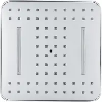 Van Marcke GO Hoofddouche VM Bisa Vierkant 1/2 Inch 1 Stand 20x20cm Antikalk Waterbesparend Chroom