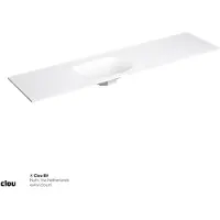 Clou hammock wastafelblad enkele waskom links 190 cm compositie 34 aluite mat wit