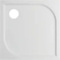 Van Marcke GO Douchebak vm go argon 80x80x3 cm polybeton vierkant wit sanitair coating