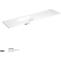 Clou hammock wastafelblad enkele waskom links 200 cm compositie 40 aluite mat wit