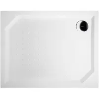Sapho Douchebak gegoten marmer sara 100x80x4 cm rechthoek wit