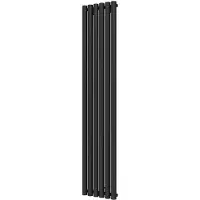 Plieger Designradiator trento 814 watt middenaansluiting 180x35 cm black graphite