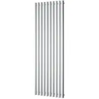 Plieger Designradiator Trento 1357 Watt Middenaansluiting 180x59 cm Zilver Metallic