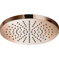 Hotbath Hoofddouche mate opbouw 20 cm geborsteld koper living colours