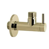 Hotbath Hoekstopkraan cobber rond met filter gepolijst messing pvd