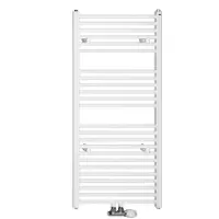 Sapho Handdoekradiator direct recht middenaansluiting 45x132.2 cm 539w wit