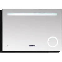 Best design Badkamerspiegel linet led verlichting 80x70 cm met klok en vergroting