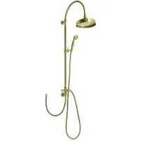 Hak Regendouche opbouwset vanity retro brons
