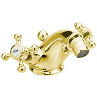 Sapho Bidetmengkraan Antea 2-knop Gebogen 7.2 cm Goud (incl. clickwaste)