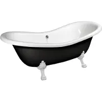 Sapho Vrijstaand Bad Charleston 188x80x71 cm Wit / Zwart met Leeuwenpoten