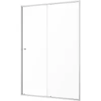 Sealskin Contour Schuifdeur Voor Nis 140cm, 200cm Hoog |rvs 6mm Helder Veiligheidsglas