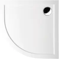 Sapho Douchebak Gegoten Marmer Sera 100x100x4 cm Kwartrond Wit
