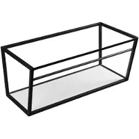 Sapho Ska Console voor onder de wastafel/onderbouw 90x40x46cm, mat zwart, met wit MDF planchet