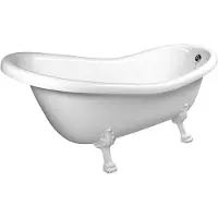Polysan Retro Vrijstaand bad 167,5x76x71cm, witte poten, wit