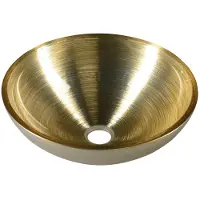 Sapho Murano Glazen waskom, Ø40cm, goudkleurig/zilver