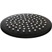 Brauer Hoofddouche Black Rond 20 cm Mat Zwart